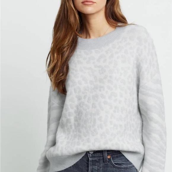 Rails Lana Sweater in Ivory Grey Mixed Animal Size XS - Picture 3 of 10
